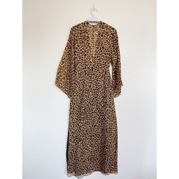 Michelle Mason 100% silk Long sleeve Plunge Gown - Picture 12 of 14